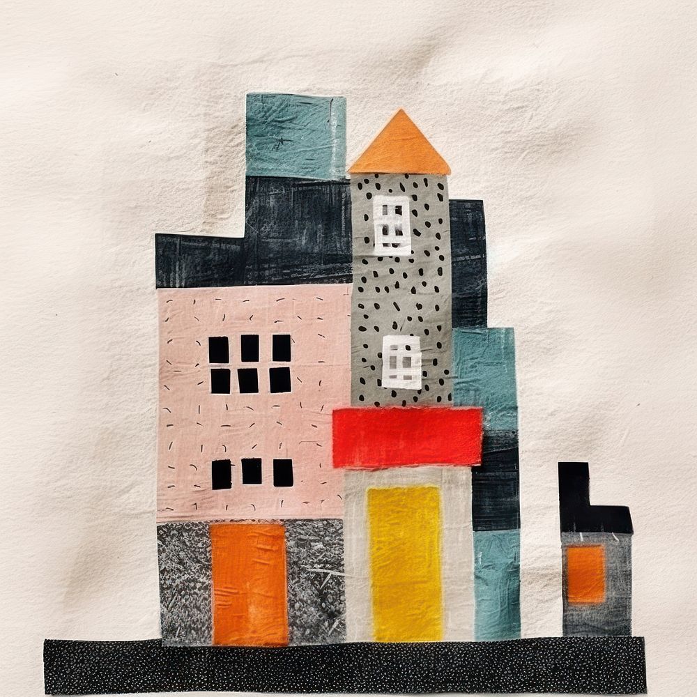 Building architecture painting pattern. AI generated Image by rawpixel.