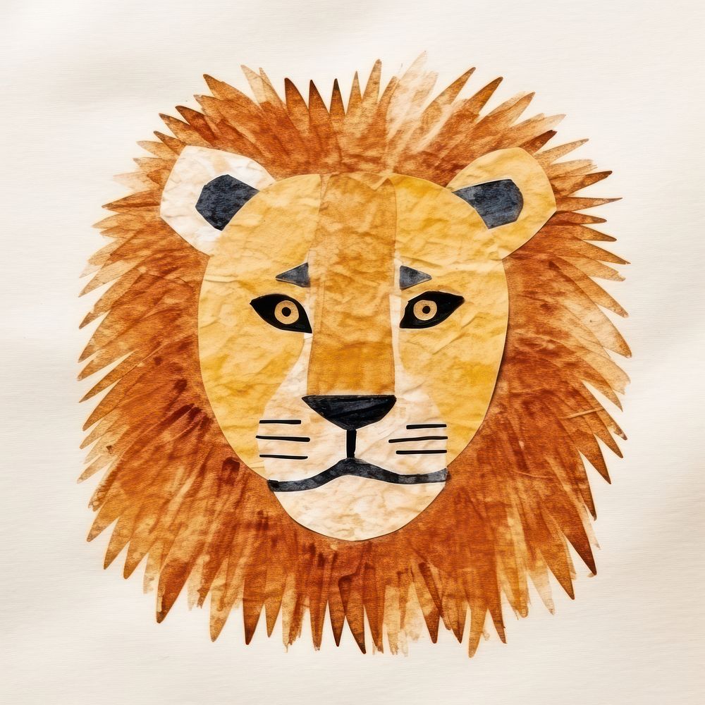 Lion mammal animal art. AI generated Image by rawpixel.