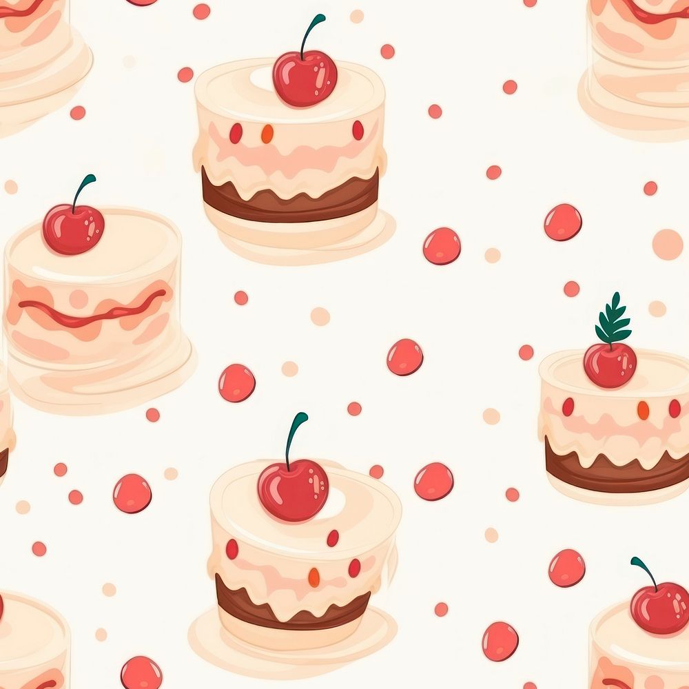 Birthday cake dessert pattern cream. AI generated Image by rawpixel.