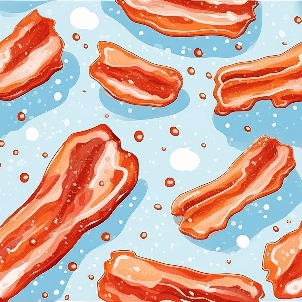 Bacon pattern meat pork. AI generated Image by rawpixel.