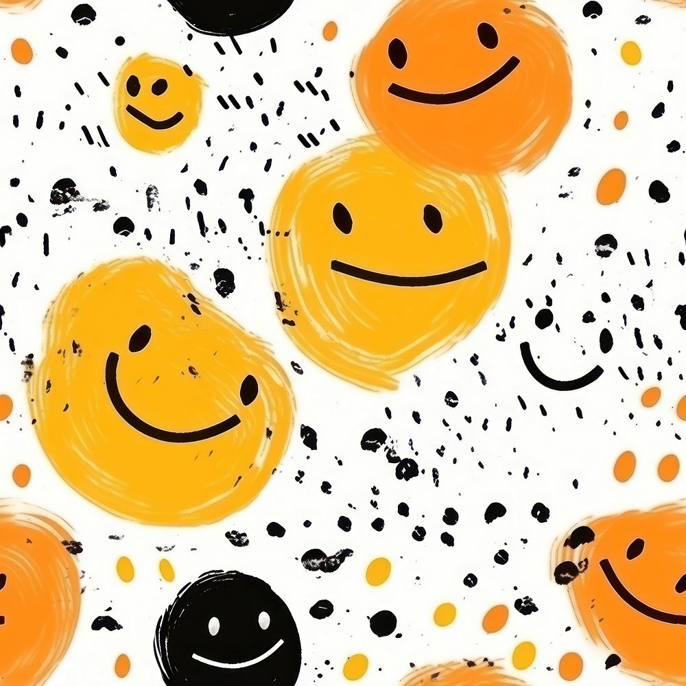 Smiley face pattern anthropomorphic backgrounds. AI generated Image by rawpixel.