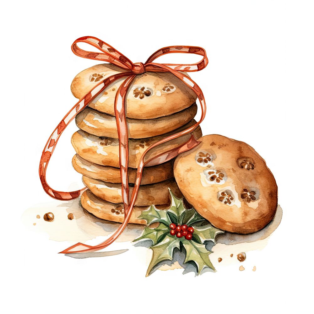 Christmas cookies food white background confectionery. AI generated Image by rawpixel.