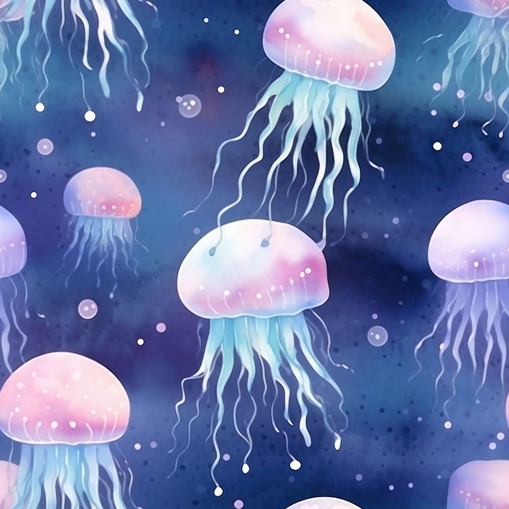 Jellyfish backgrounds pattern animal. AI generated Image by rawpixel.