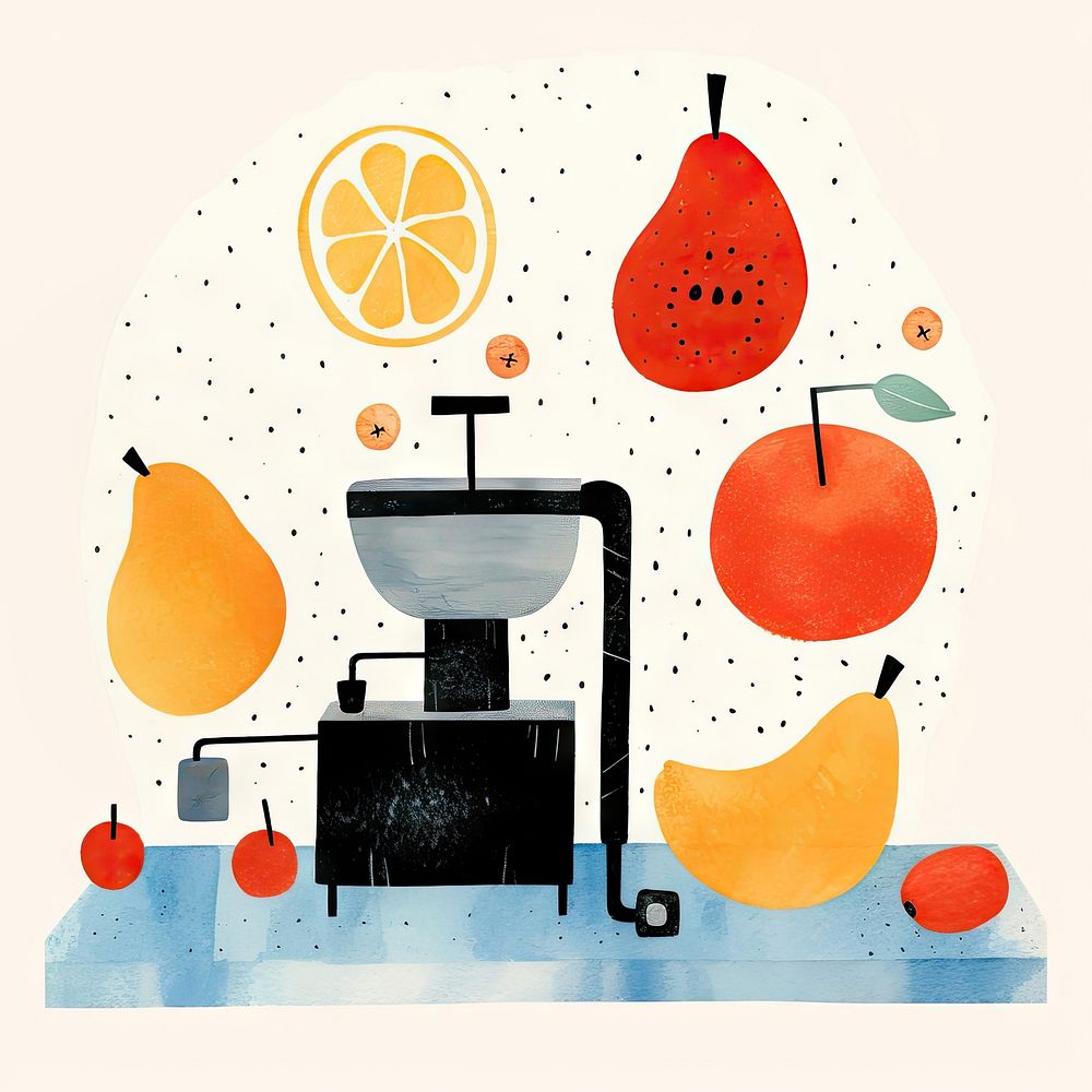 Mixer fruit painting food. AI generated Image by rawpixel.
