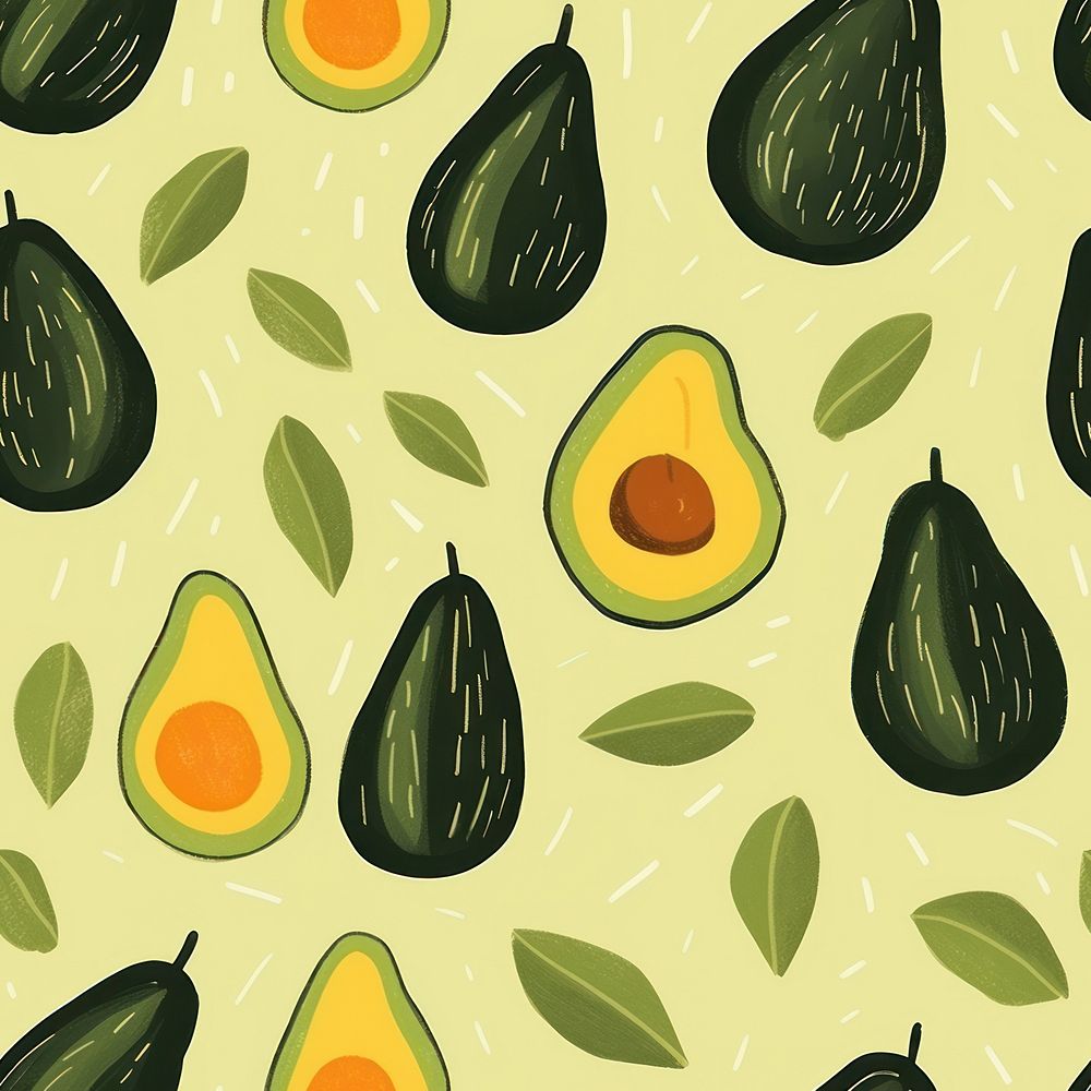 Avocado avocado pattern fruit. AI generated Image by rawpixel.