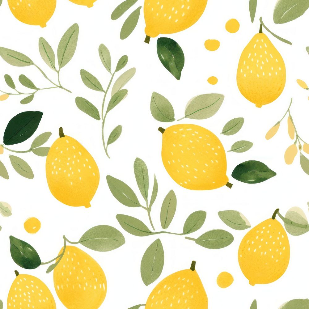Lemons pattern fruit plant. AI generated Image by rawpixel.