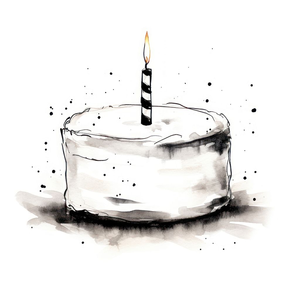 Birthday cake dessert candle food. AI generated Image by rawpixel.