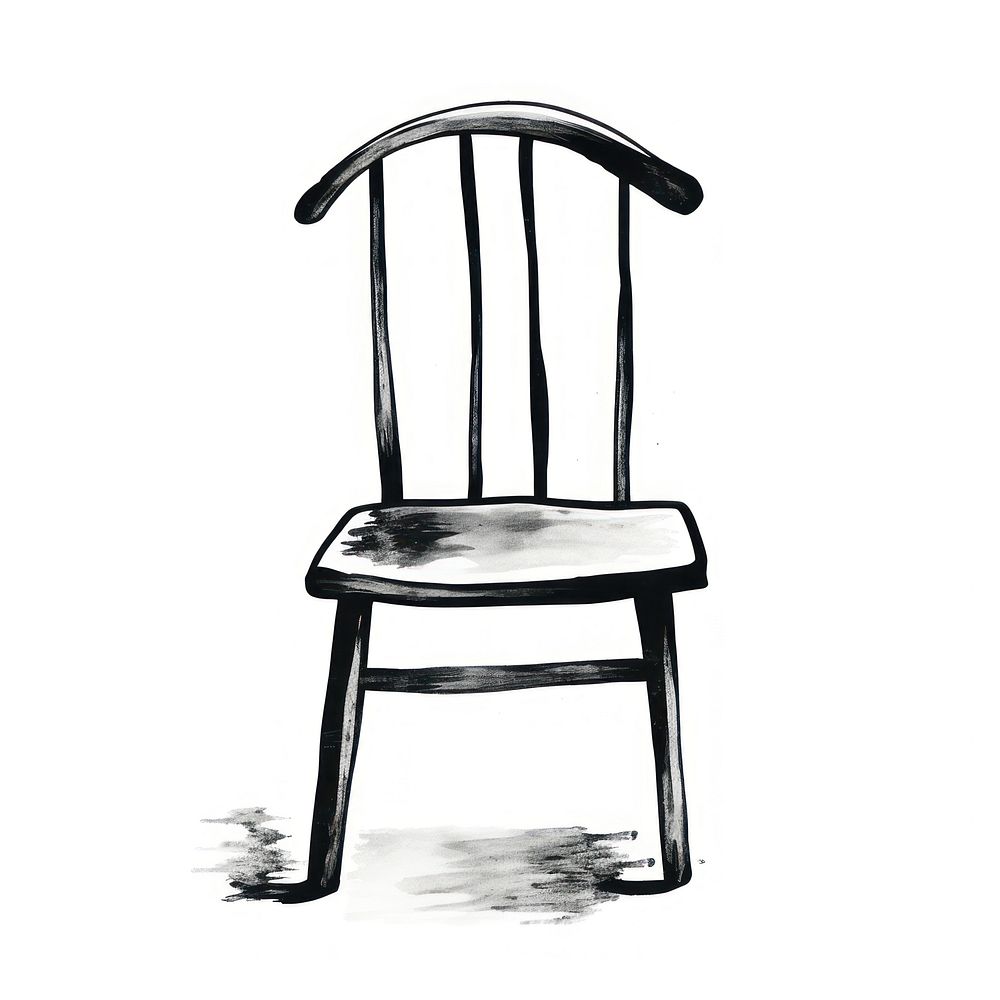 Chair furniture black white. AI generated Image by rawpixel.