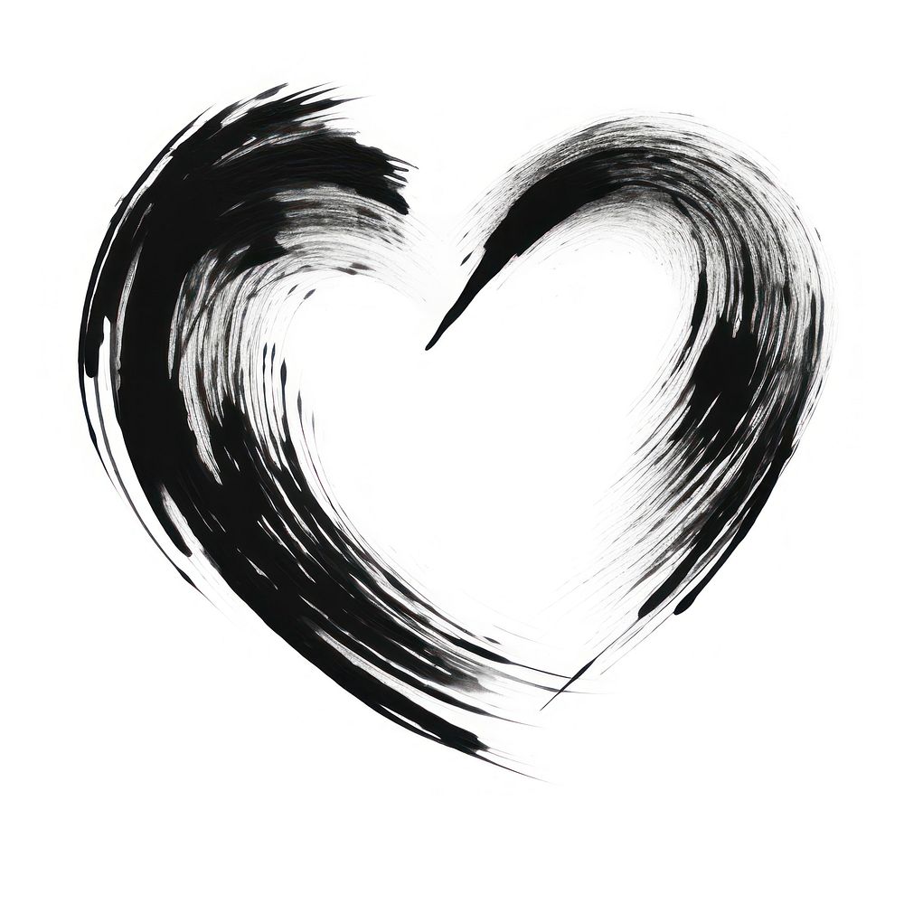 Heart drawing sketch line. AI generated Image by rawpixel.