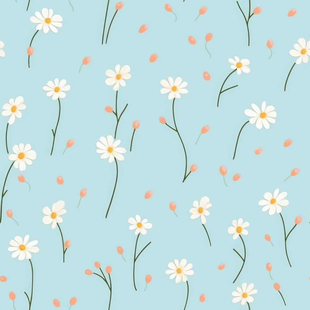 Flowers pattern plant daisy. AI generated Image by rawpixel.