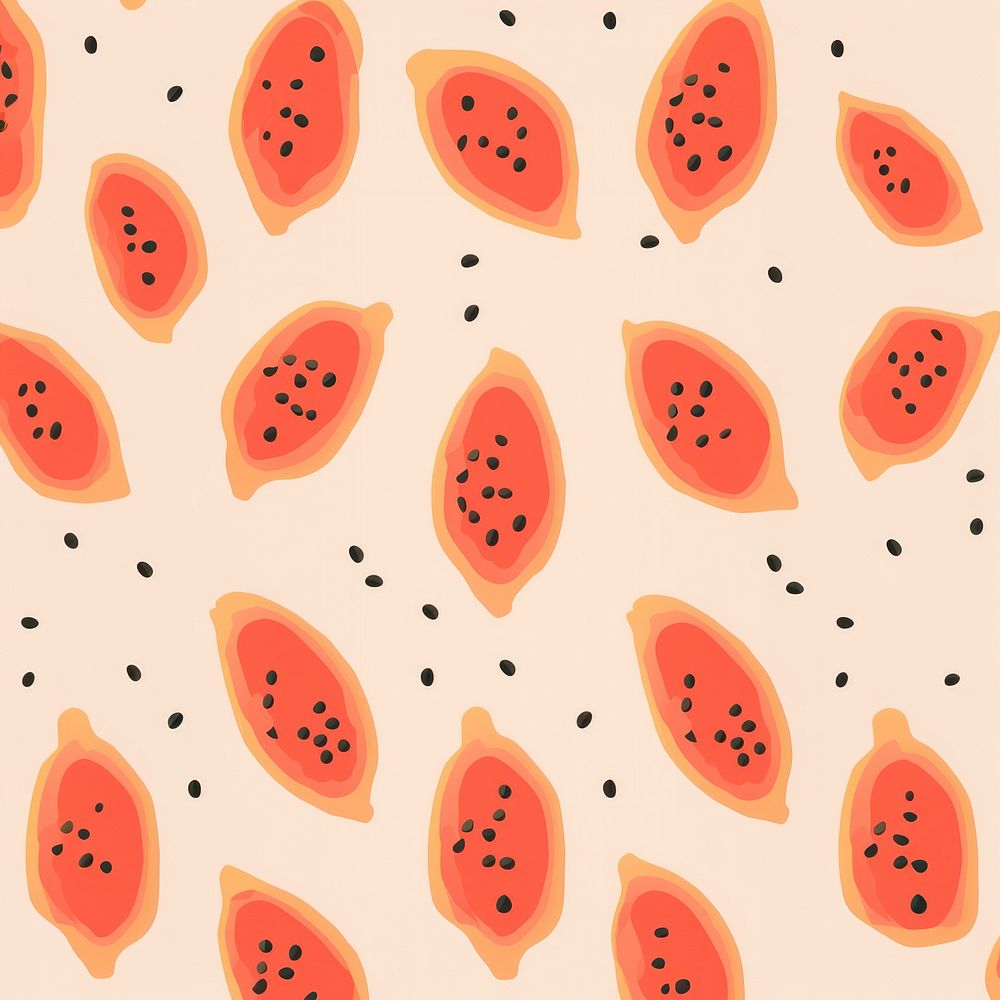 Papaya seamless pattern. Funky 90s seamless print with hand drawn papayas  on pink background. Textile print, wallpaper, wrapping paper, scrapbooking,  stationary, packaging, etc. EPS 10 7644874 Vector Art at Vecteezy