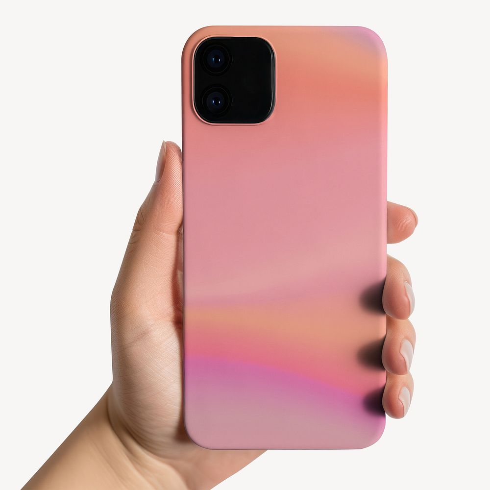 Pink gradient smartphone case