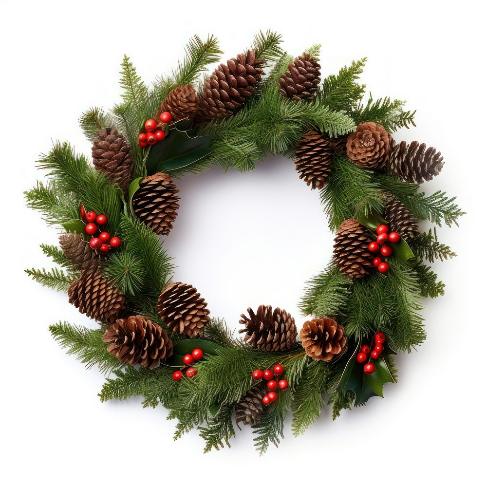 Christmas wreath christmas plant fir. AI generated Image by rawpixel.