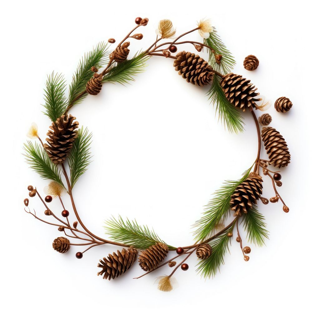 PNG Christmas wreath christmas plant twig. AI generated Image by rawpixel.