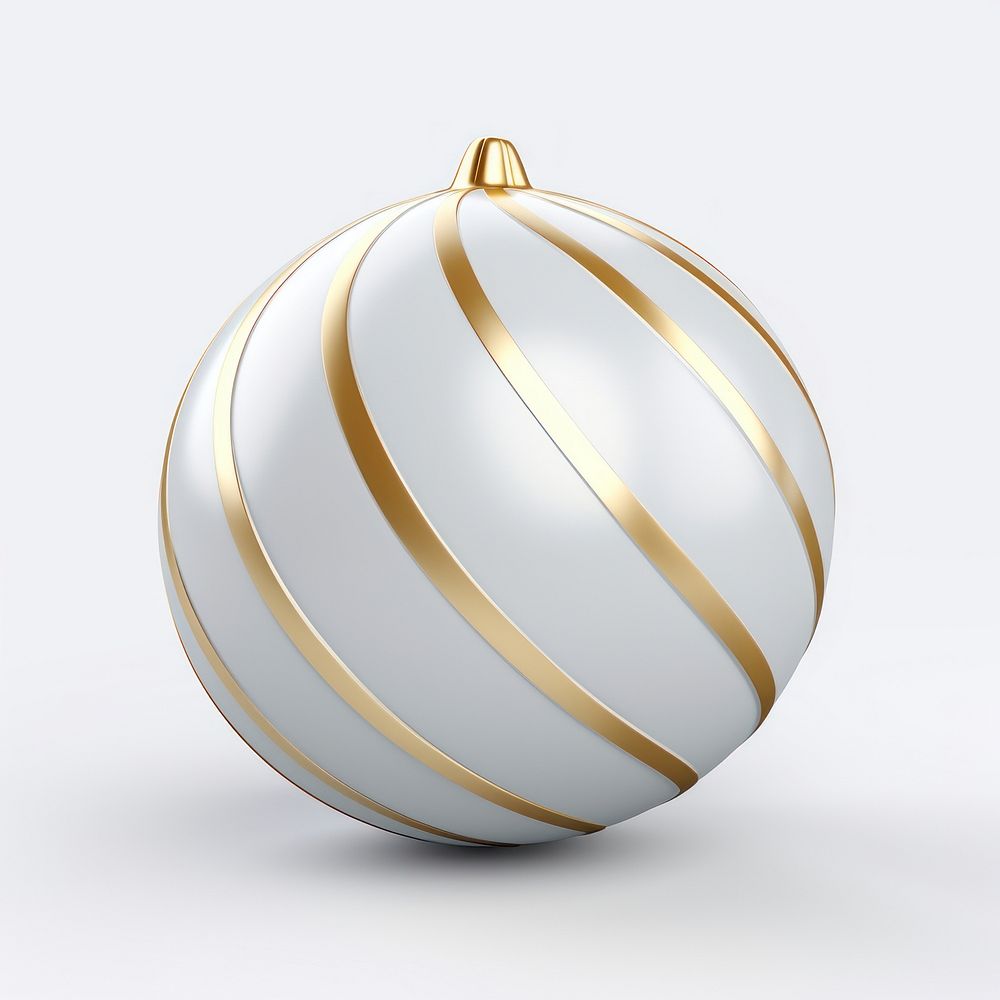 Christmas ball christmas sphere white. AI generated Image by rawpixel.
