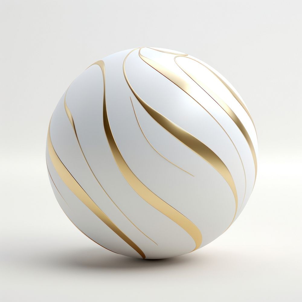 Christmas ball sphere white gold. AI generated Image by rawpixel.