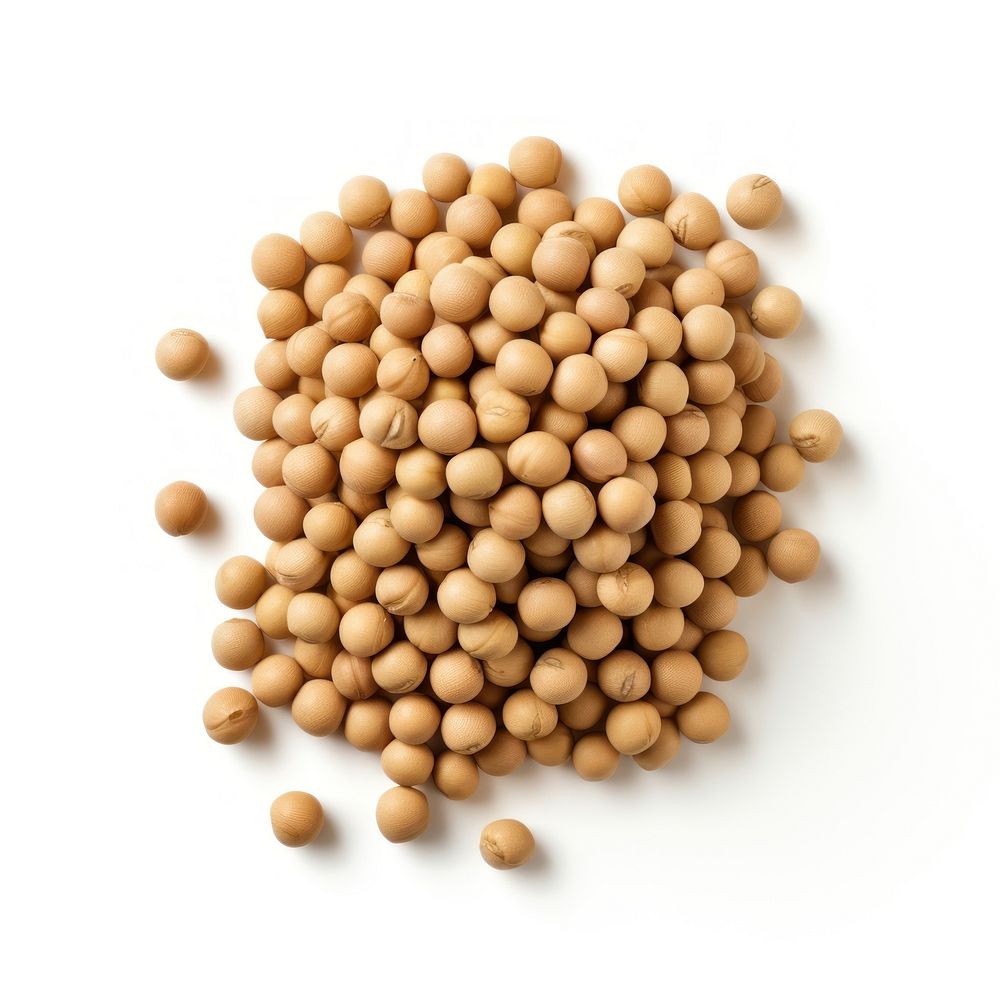 Soybeans vegetable food white background. AI generated Image by rawpixel.