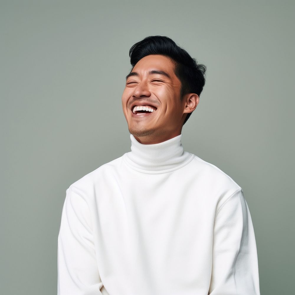 Laughing looking adult smile. AI generated Image by rawpixel.