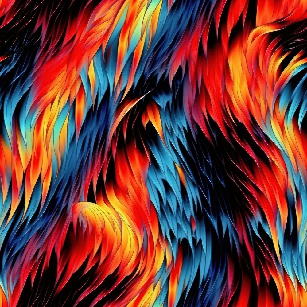 Abstract animal pattern fire vibrant color backgrounds. AI generated Image by rawpixel.