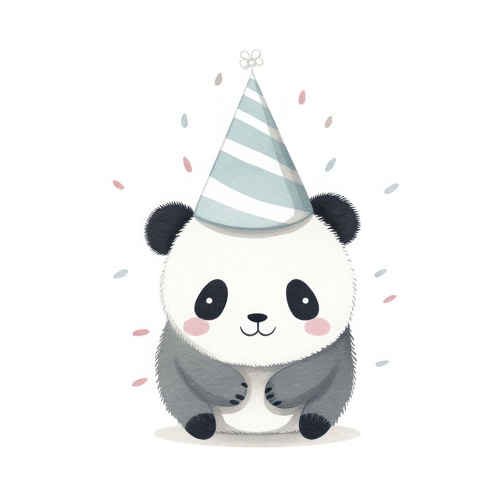 Panda wearing party hat cute representation celebration. AI generated Image by rawpixel.