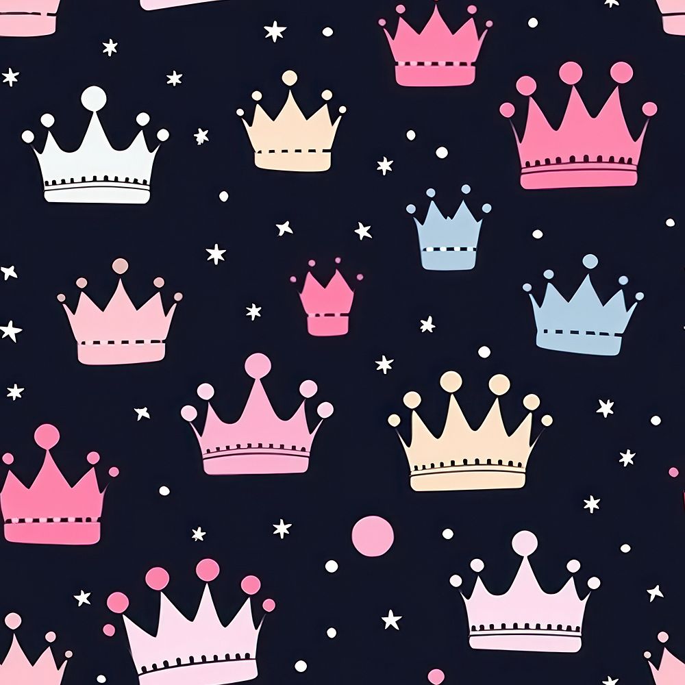 Princess crown pattern backgrounds accessories. AI generated Image by rawpixel.