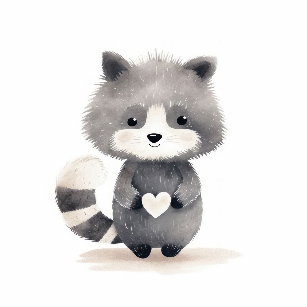 Raccoon mammal animal cute. AI generated Image by rawpixel.