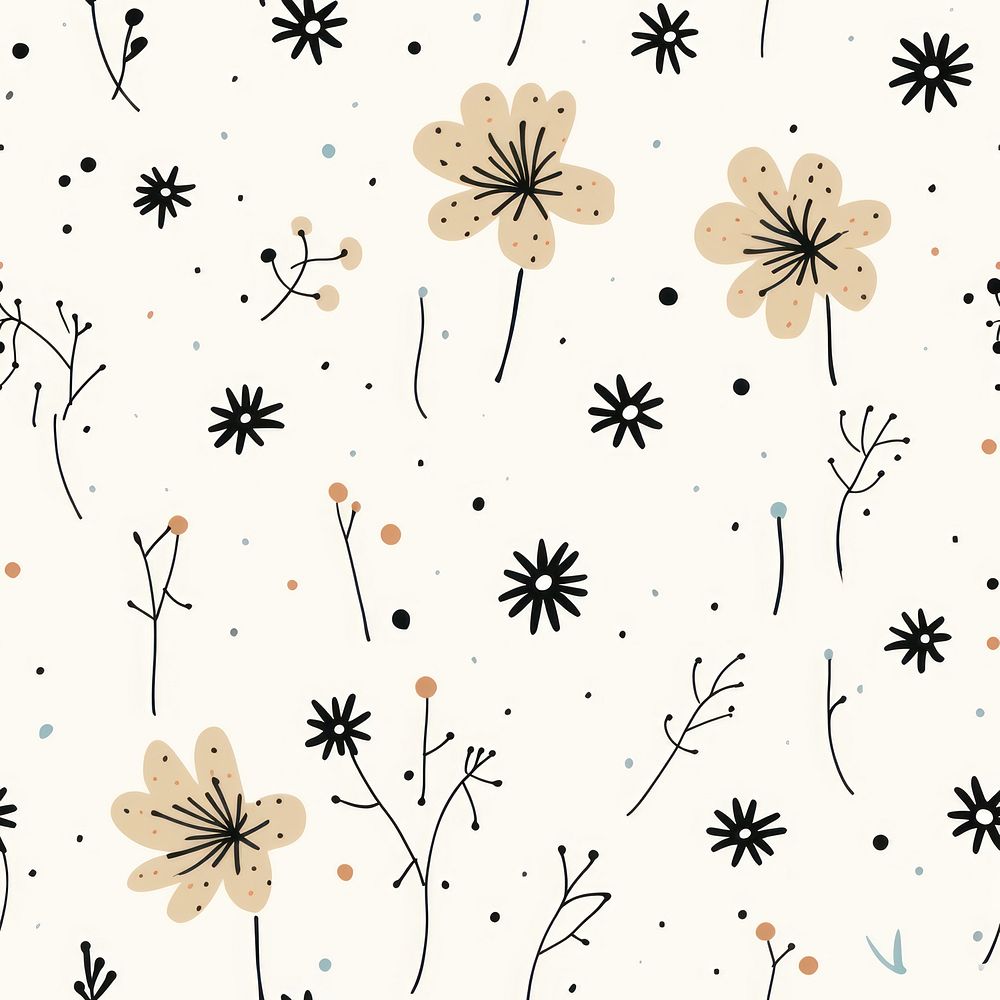 Flower pattern backgrounds . AI generated Image by rawpixel.