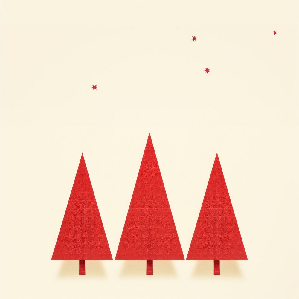 Minimal christmas tree celebration decoration triangle. AI generated Image by rawpixel.