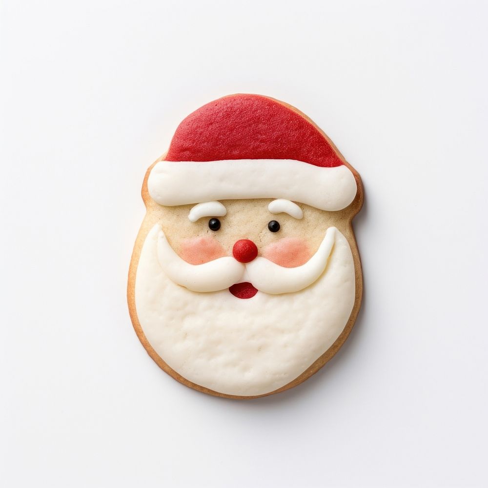 Santa claus cookie dessert icing food. AI generated Image by rawpixel.