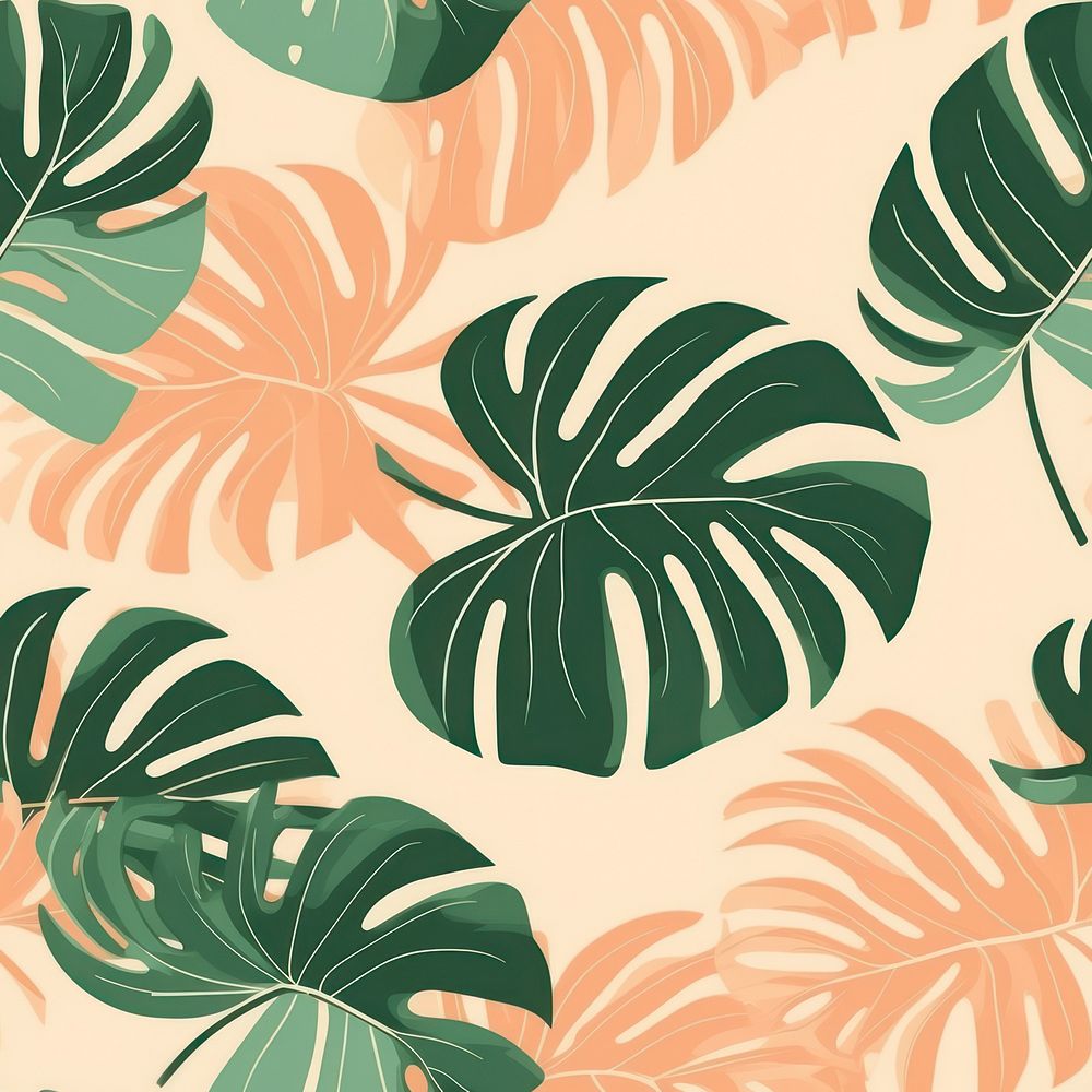 Monstera leaf pattern backgrounds outdoors. AI generated Image by rawpixel.