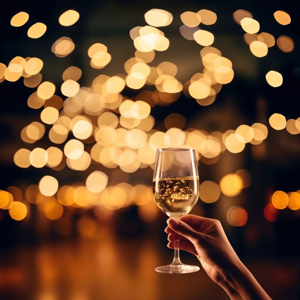 Hand holding wine glass celebration drink refreshment. AI generated Image by rawpixel.