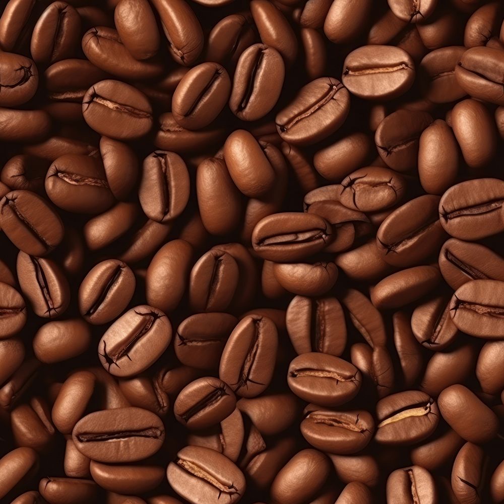 Coffee beans backgrounds pattern refreshment. AI generated Image by rawpixel.