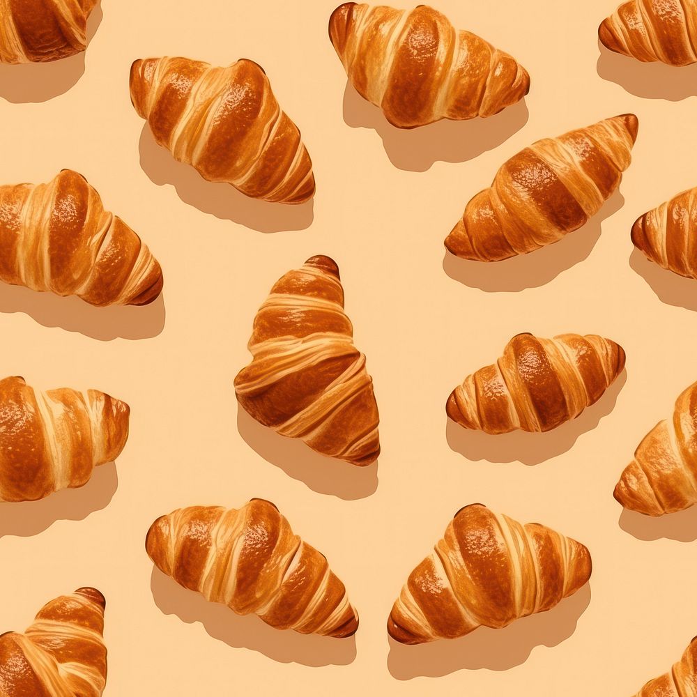 Croissant backgrounds pattern bread. 