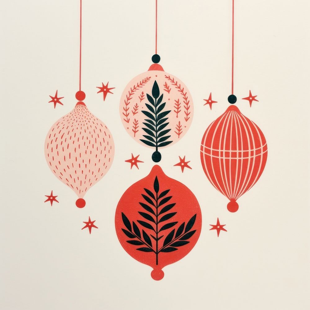 Christmas ornaments christmas pattern art. AI generated Image by rawpixel.