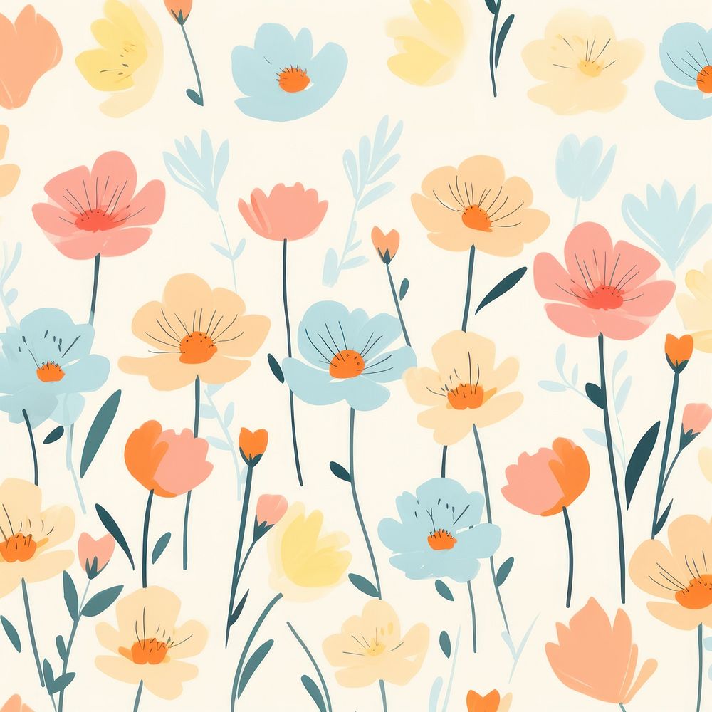 Flower pattern backgrounds plant inflorescence. AI generated Image by rawpixel.