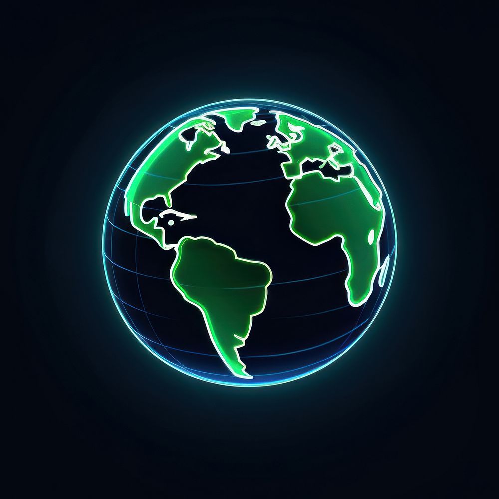 Minimal world icon planet globe space. AI generated Image by rawpixel.
