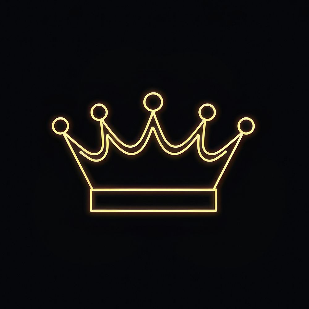 Crown icon light gold line. AI generated Image by rawpixel.