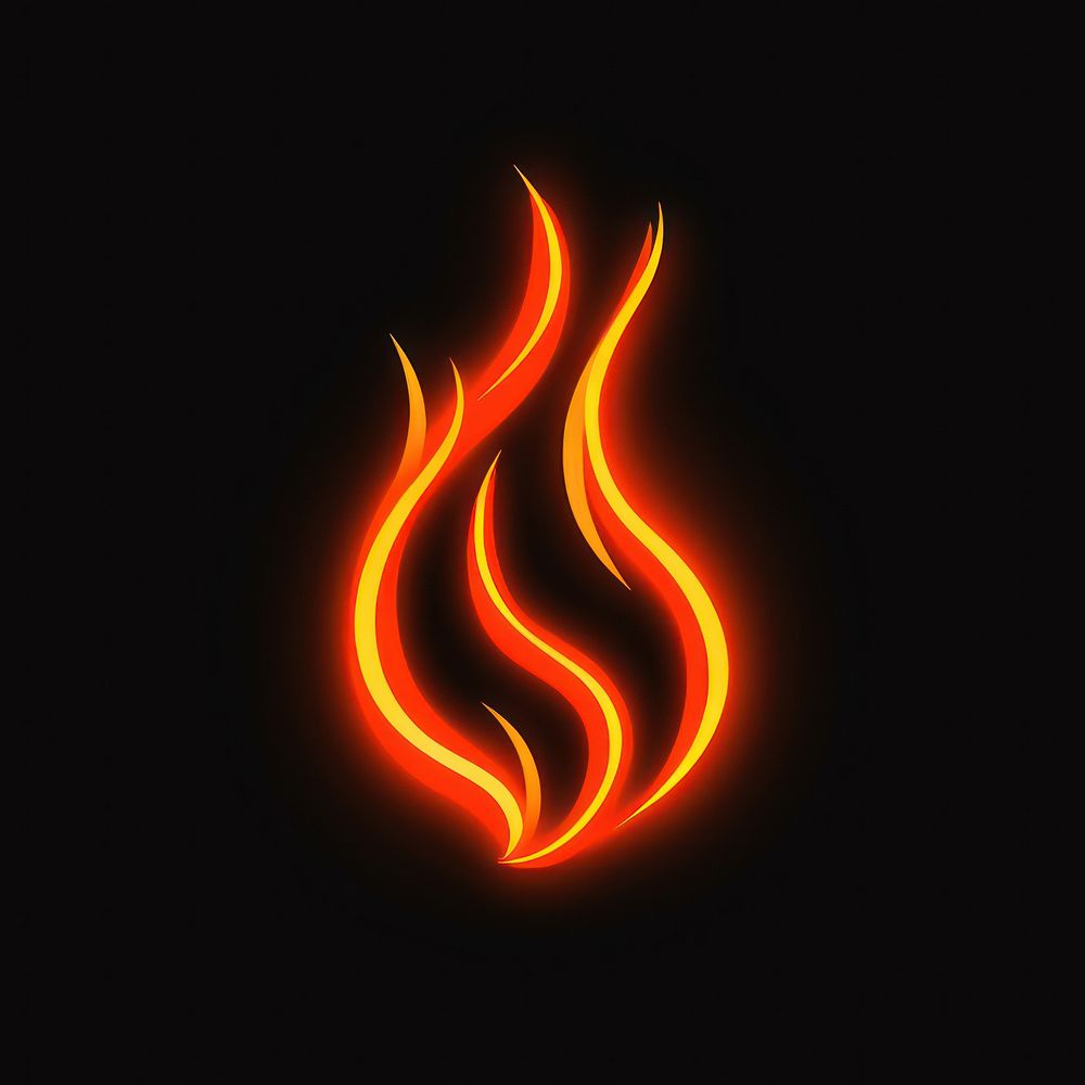 Fire icon light night logo. AI generated Image by rawpixel.