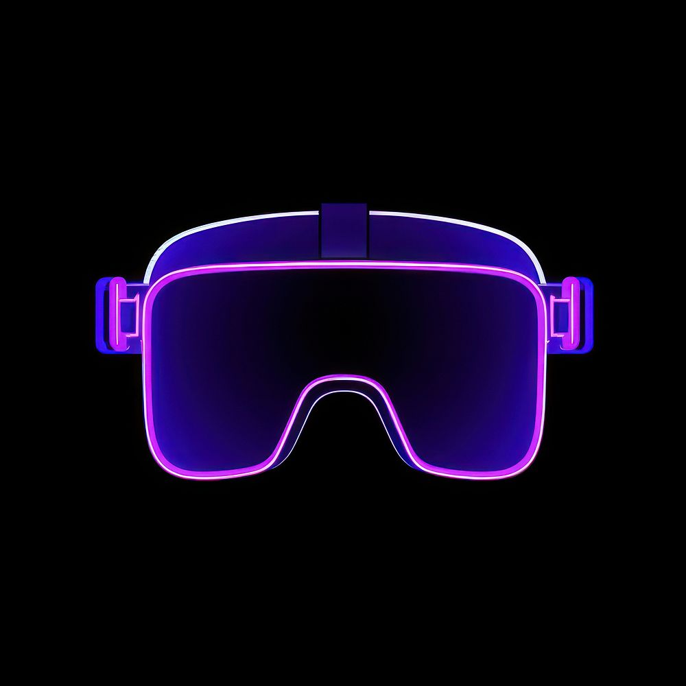 Vr icon purple light neon. AI generated Image by rawpixel.