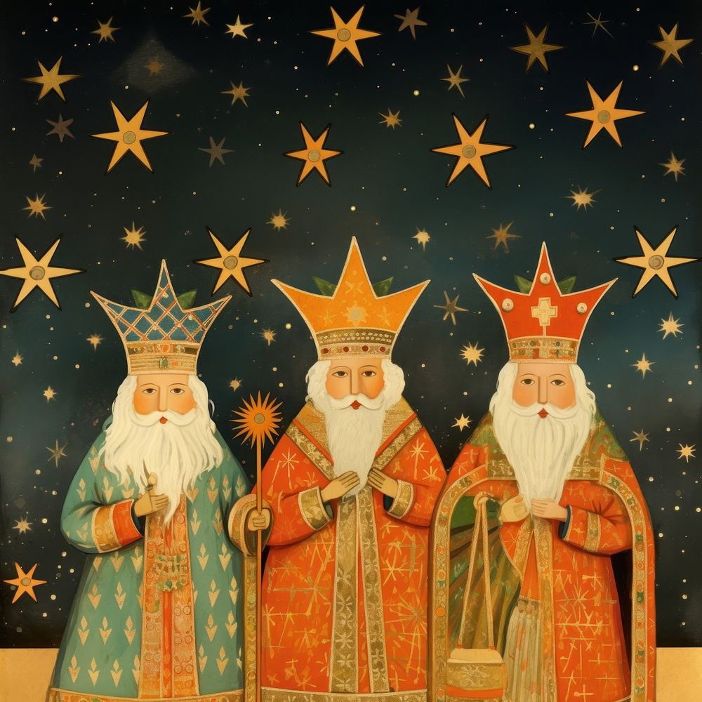 Three wise men architecture representation constellation. 