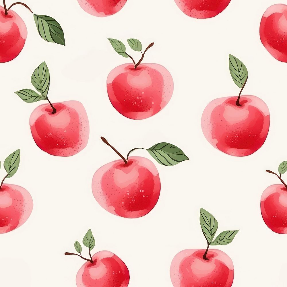Apple backgrounds pattern cherry. AI generated Image by rawpixel.