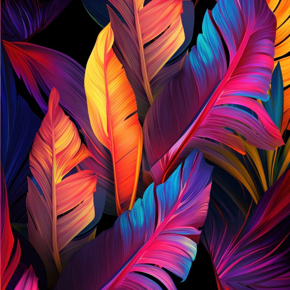 Art pattern leaves purple. AI generated Image by rawpixel.