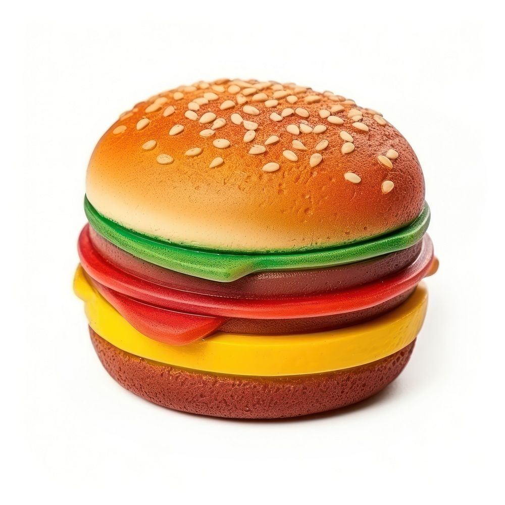 Burger burger food white background. AI generated Image by rawpixel.