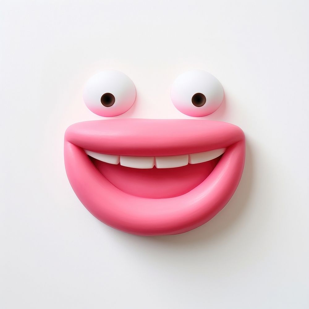 Cute cartoon mouth smiling teeth face. AI generated Image by rawpixel.