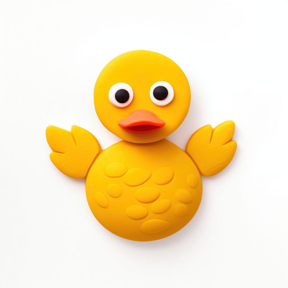 Cute duck animal toy white background. AI generated Image by rawpixel.