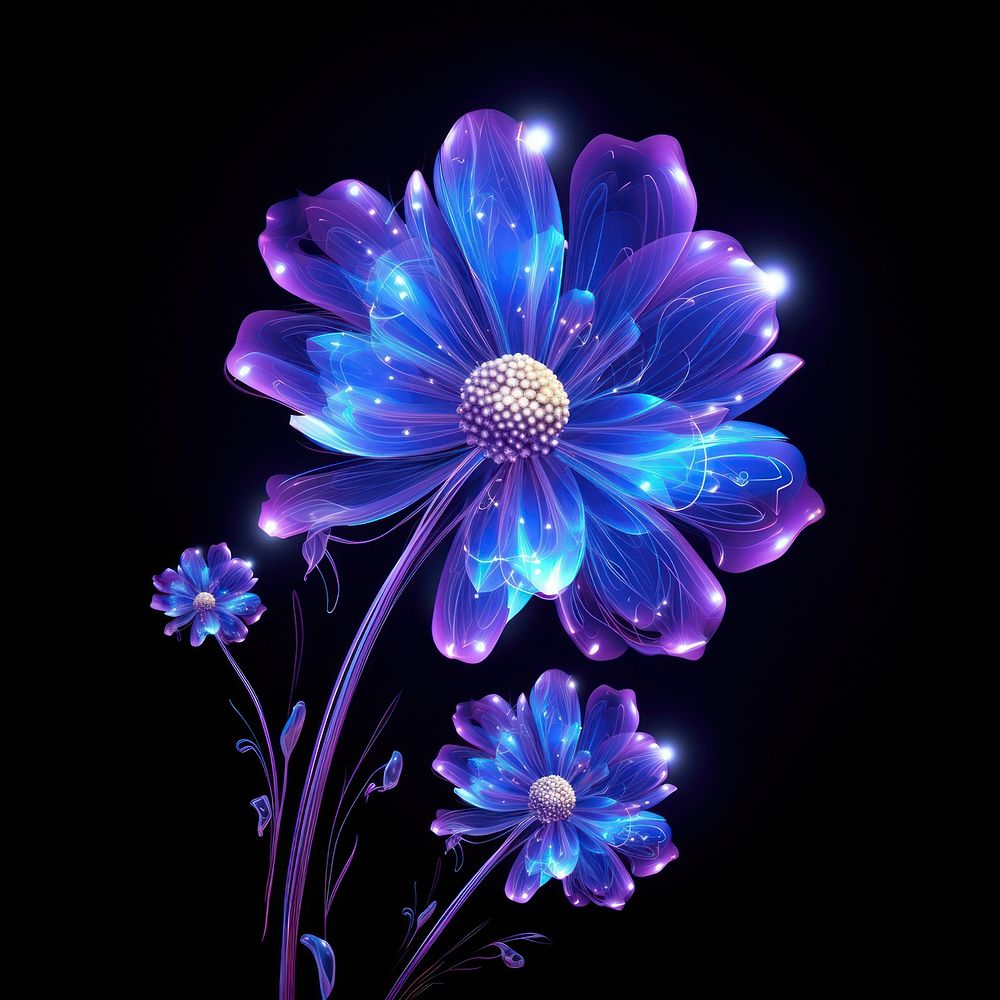 Cosmos flower purple violet. AI generated Image by rawpixel.