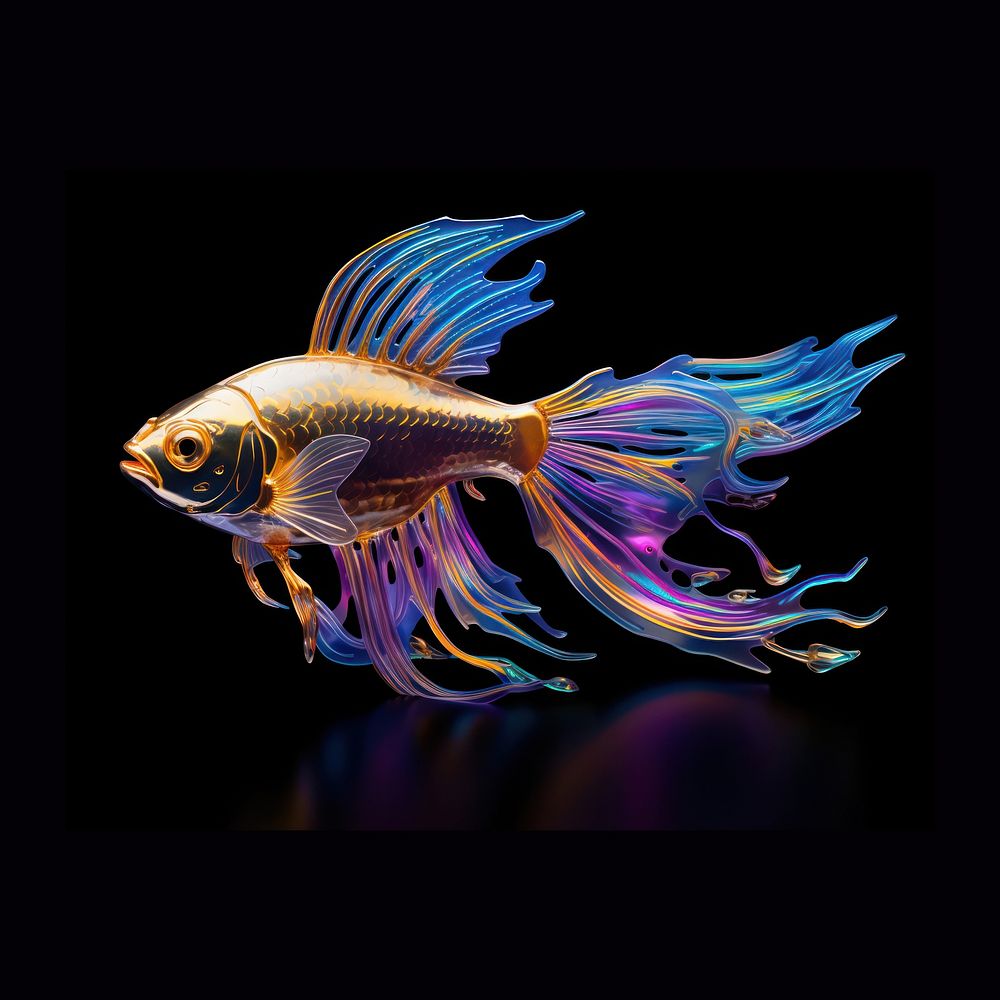 Gold fish animal underwater goldfish. AI generated Image by rawpixel.