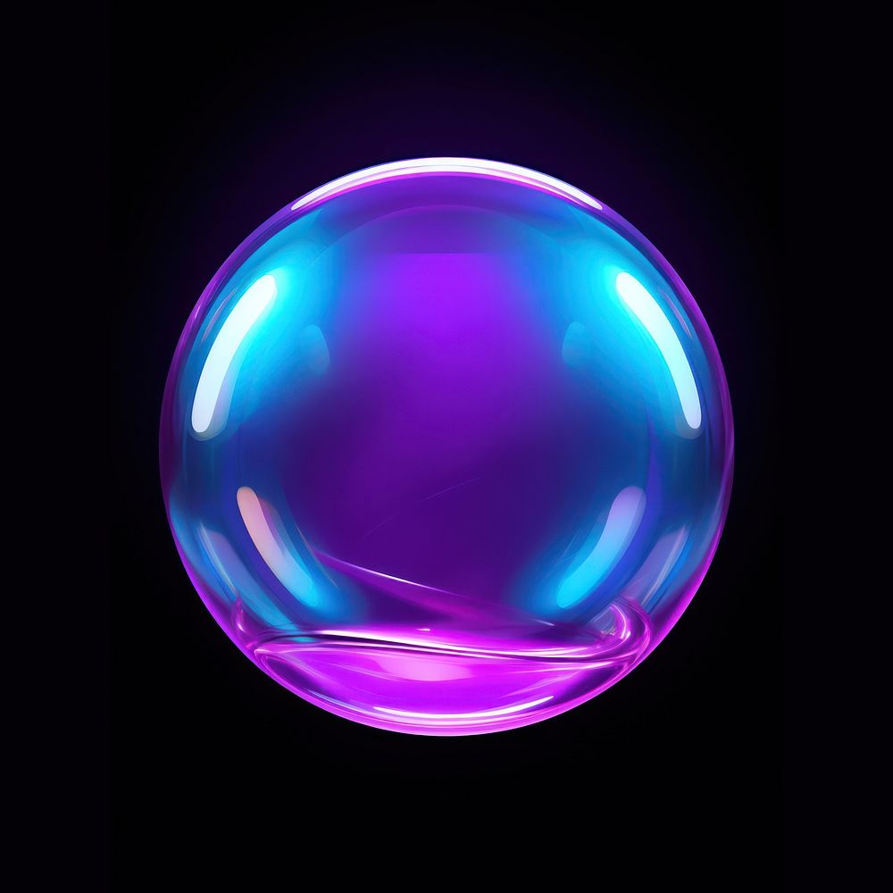Small bubble sphere violet light. AI generated Image by rawpixel.