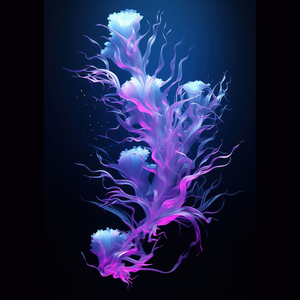 Seaweed jellyfish invertebrate creativity. AI generated Image by rawpixel.