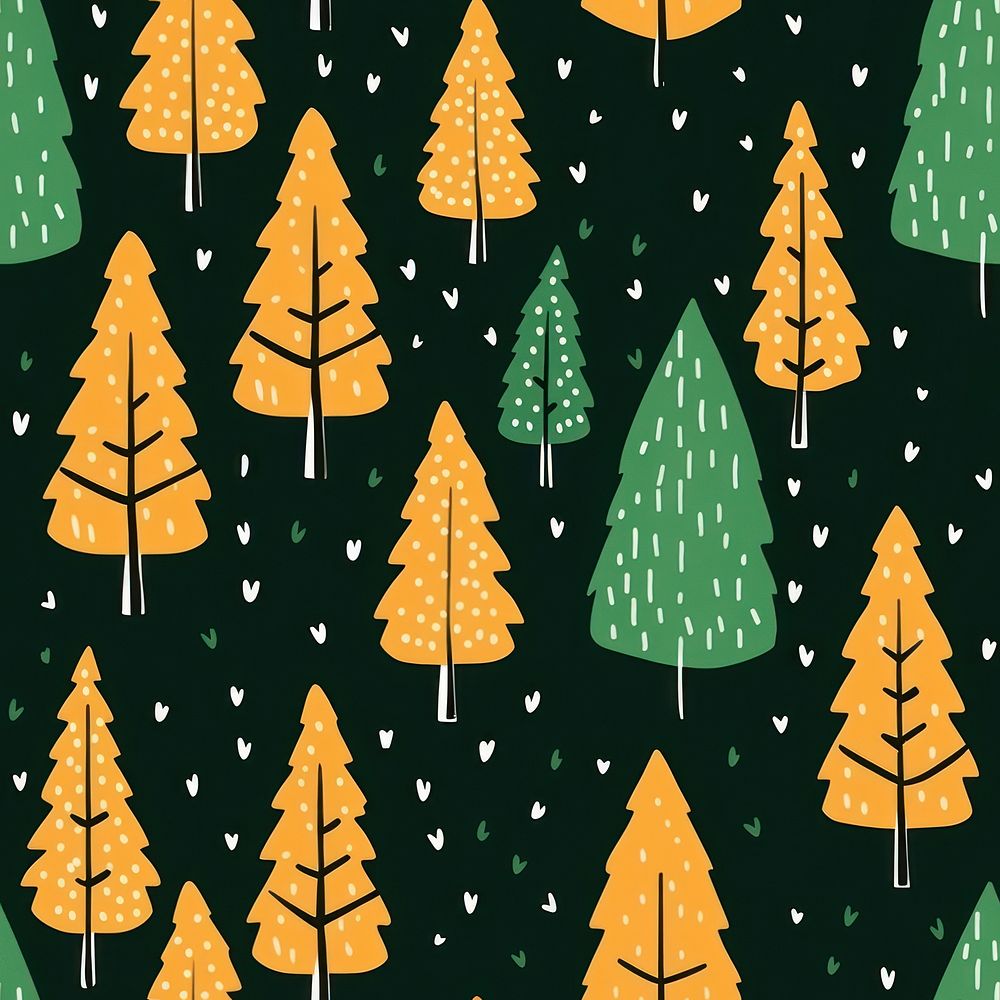 Pine tree christmas pattern backgrounds. AI generated Image by rawpixel.
